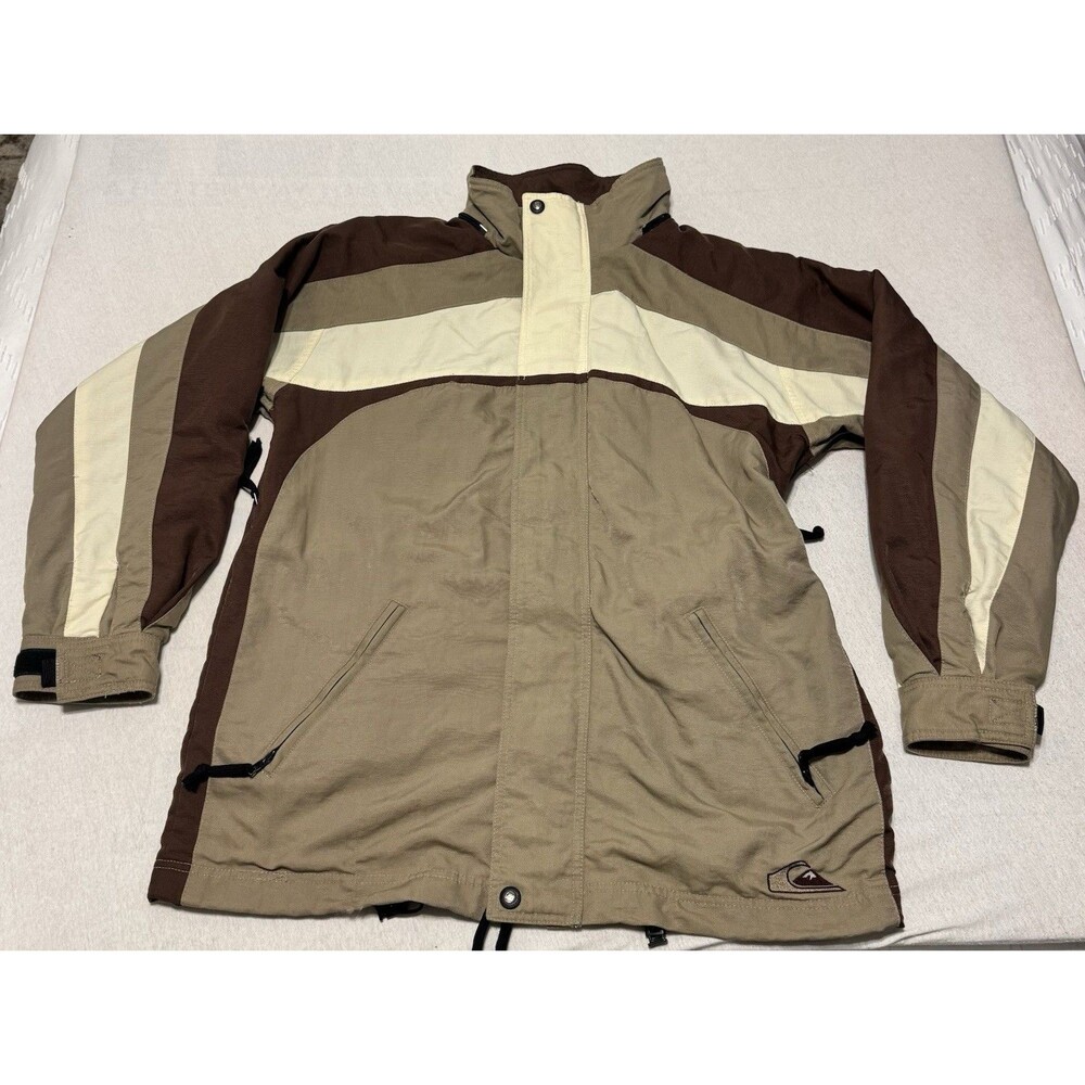 Vintage Quiksilver Boardwear Snow Jacket Brown Snowboarding 90s Winter Size XL
